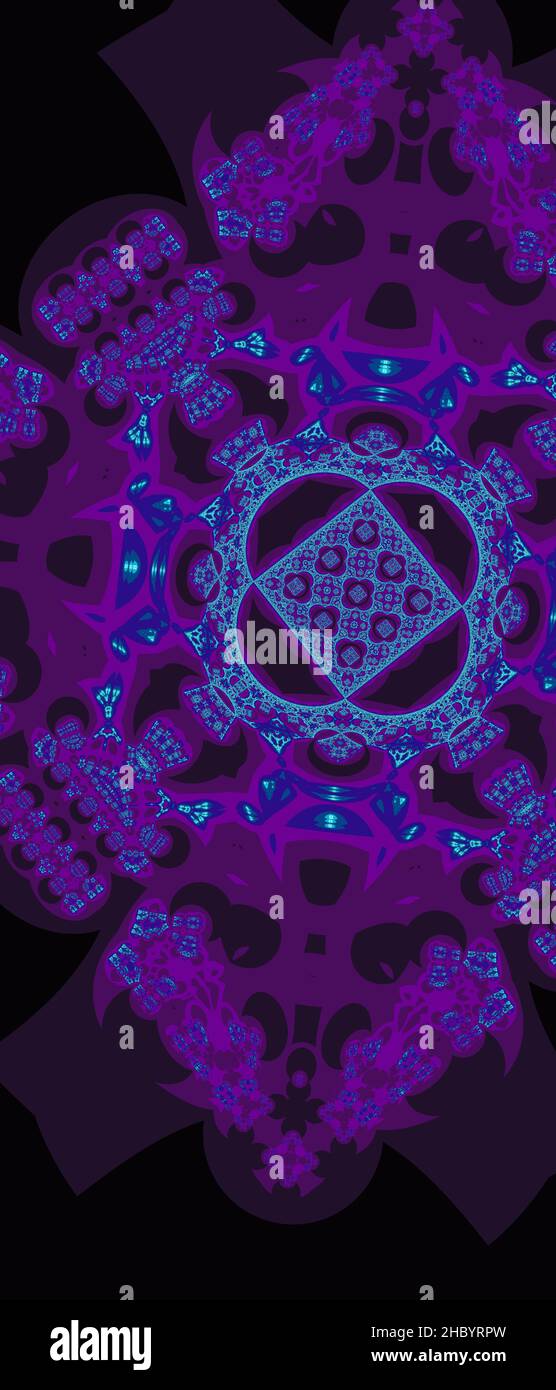Abstraktes computergeneriertes Fraktaldesign. Ein Fraktal ist ein nie endende Muster. Fraktale sind unendlich komplexe Muster, die sich in sich selbst ähneln Stockfoto