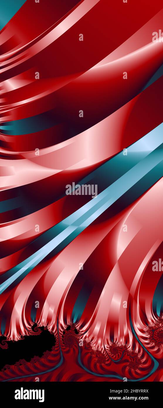 Abstraktes computergeneriertes Fraktaldesign. Ein Fraktal ist ein nie endende Muster. Fraktale sind unendlich komplexe Muster, die sich in sich selbst ähneln Stockfoto