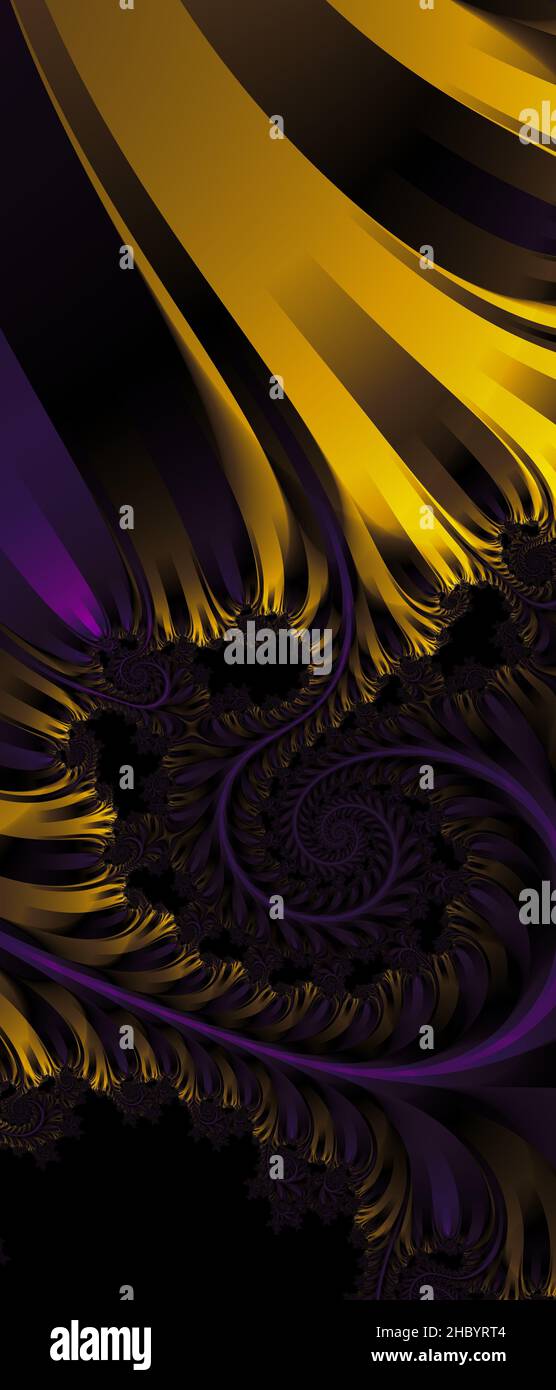 Abstraktes computergeneriertes Fraktaldesign. Ein Fraktal ist ein nie endende Muster. Fraktale sind unendlich komplexe Muster, die sich in sich selbst ähneln Stockfoto