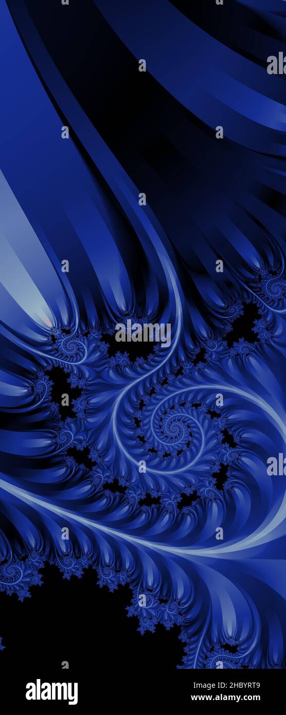 Abstraktes computergeneriertes Fraktaldesign. Ein Fraktal ist ein nie endende Muster. Fraktale sind unendlich komplexe Muster, die sich in sich selbst ähneln Stockfoto