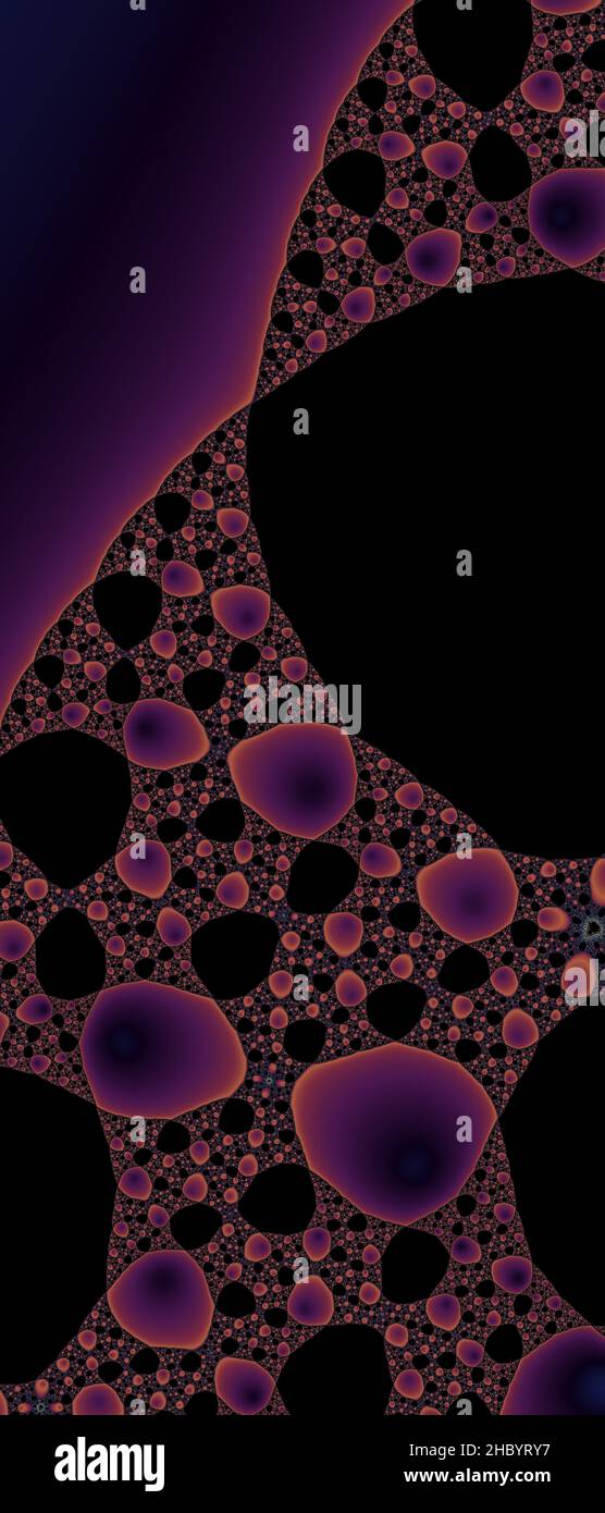 Abstraktes computergeneriertes Fraktaldesign. Ein Fraktal ist ein nie endende Muster. Fraktale sind unendlich komplexe Muster, die sich in sich selbst ähneln Stockfoto