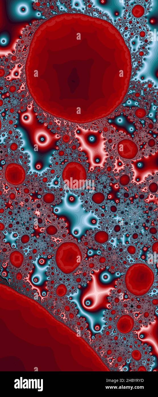 Abstraktes computergeneriertes Fraktaldesign. Ein Fraktal ist ein nie endende Muster. Fraktale sind unendlich komplexe Muster, die sich in sich selbst ähneln Stockfoto