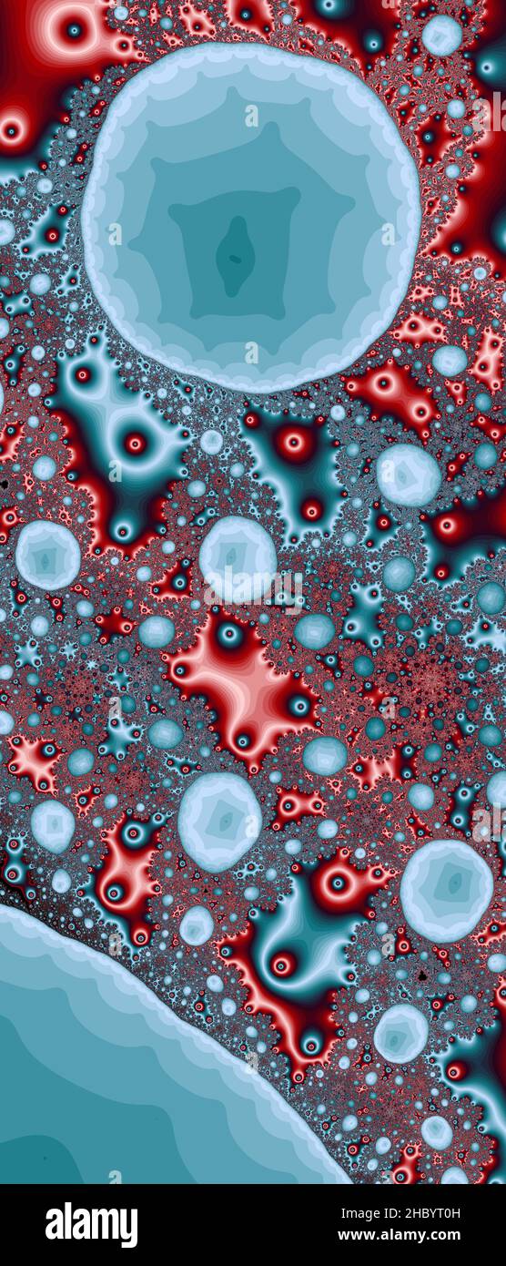 Abstraktes computergeneriertes Fraktaldesign. Ein Fraktal ist ein nie endende Muster. Fraktale sind unendlich komplexe Muster, die sich in sich selbst ähneln Stockfoto