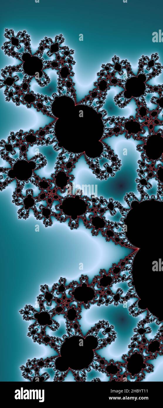 Abstraktes computergeneriertes Fraktaldesign. Ein Fraktal ist ein nie endende Muster. Fraktale sind unendlich komplexe Muster, die sich in sich selbst ähneln Stockfoto