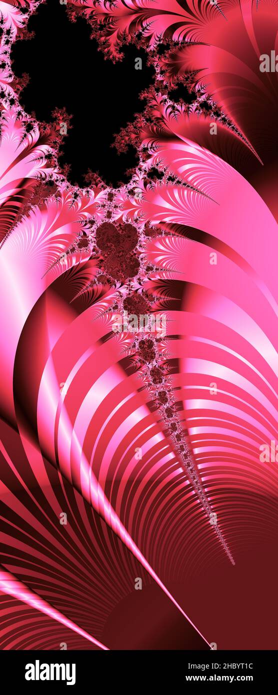 Abstraktes computergeneriertes Fraktaldesign. Ein Fraktal ist ein nie endende Muster. Fraktale sind unendlich komplexe Muster, die sich in sich selbst ähneln Stockfoto