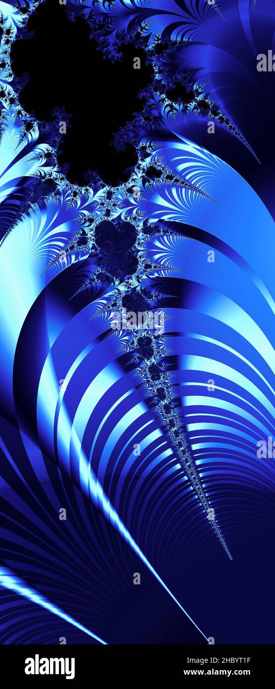 Abstraktes computergeneriertes Fraktaldesign. Ein Fraktal ist ein nie endende Muster. Fraktale sind unendlich komplexe Muster, die sich in sich selbst ähneln Stockfoto
