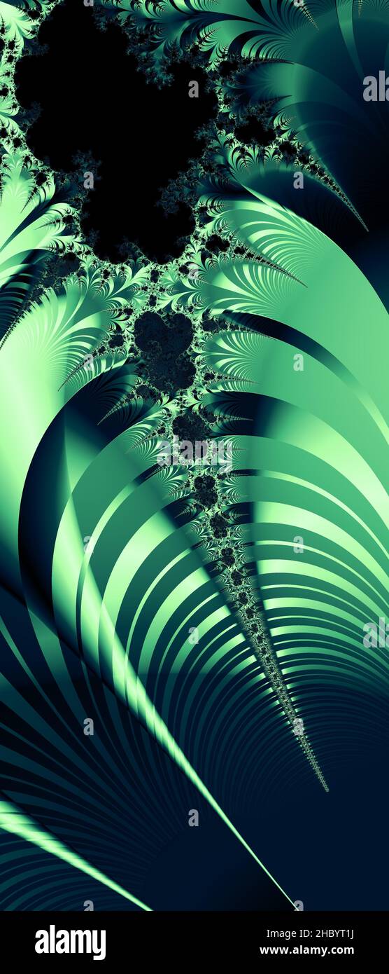 Abstraktes computergeneriertes Fraktaldesign. Ein Fraktal ist ein nie endende Muster. Fraktale sind unendlich komplexe Muster, die sich in sich selbst ähneln Stockfoto