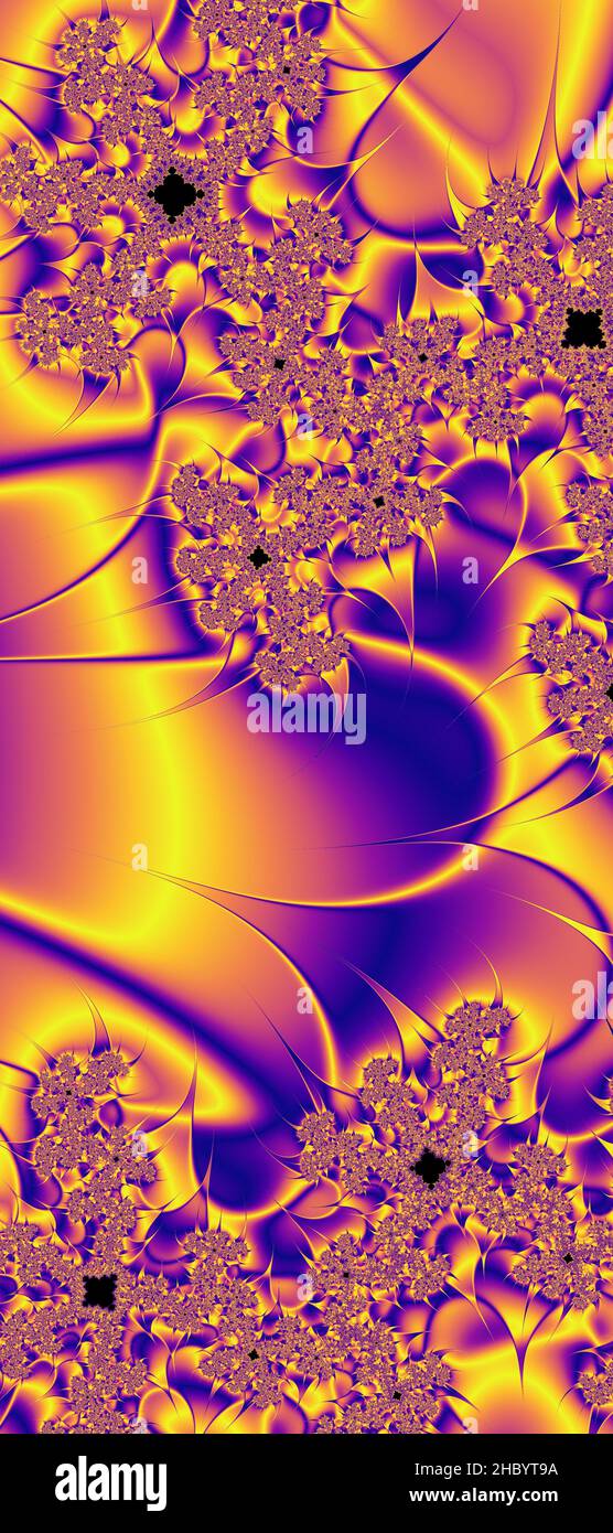 Abstraktes computergeneriertes Fraktaldesign. Ein Fraktal ist ein nie endende Muster. Fraktale sind unendlich komplexe Muster, die sich in sich selbst ähneln Stockfoto