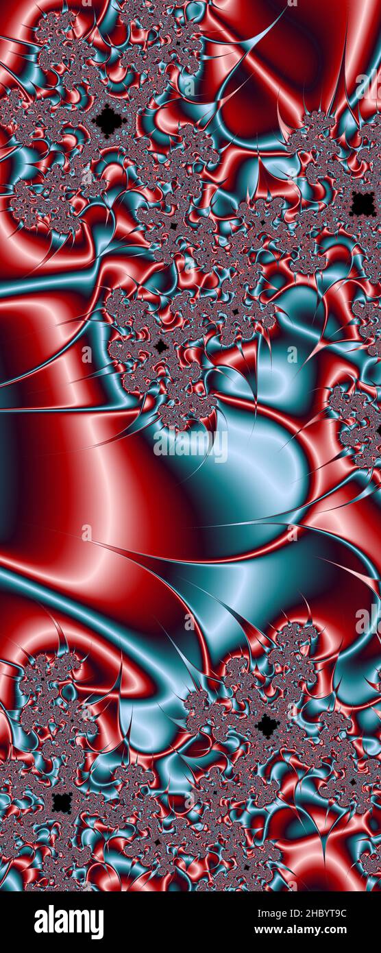 Abstraktes computergeneriertes Fraktaldesign. Ein Fraktal ist ein nie endende Muster. Fraktale sind unendlich komplexe Muster, die sich in sich selbst ähneln Stockfoto