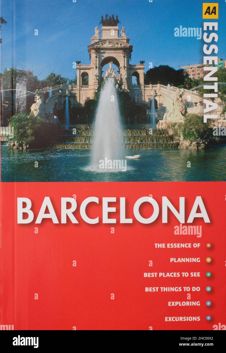 Der AA Reiseführer für Barcelona, Spanien Stockfoto