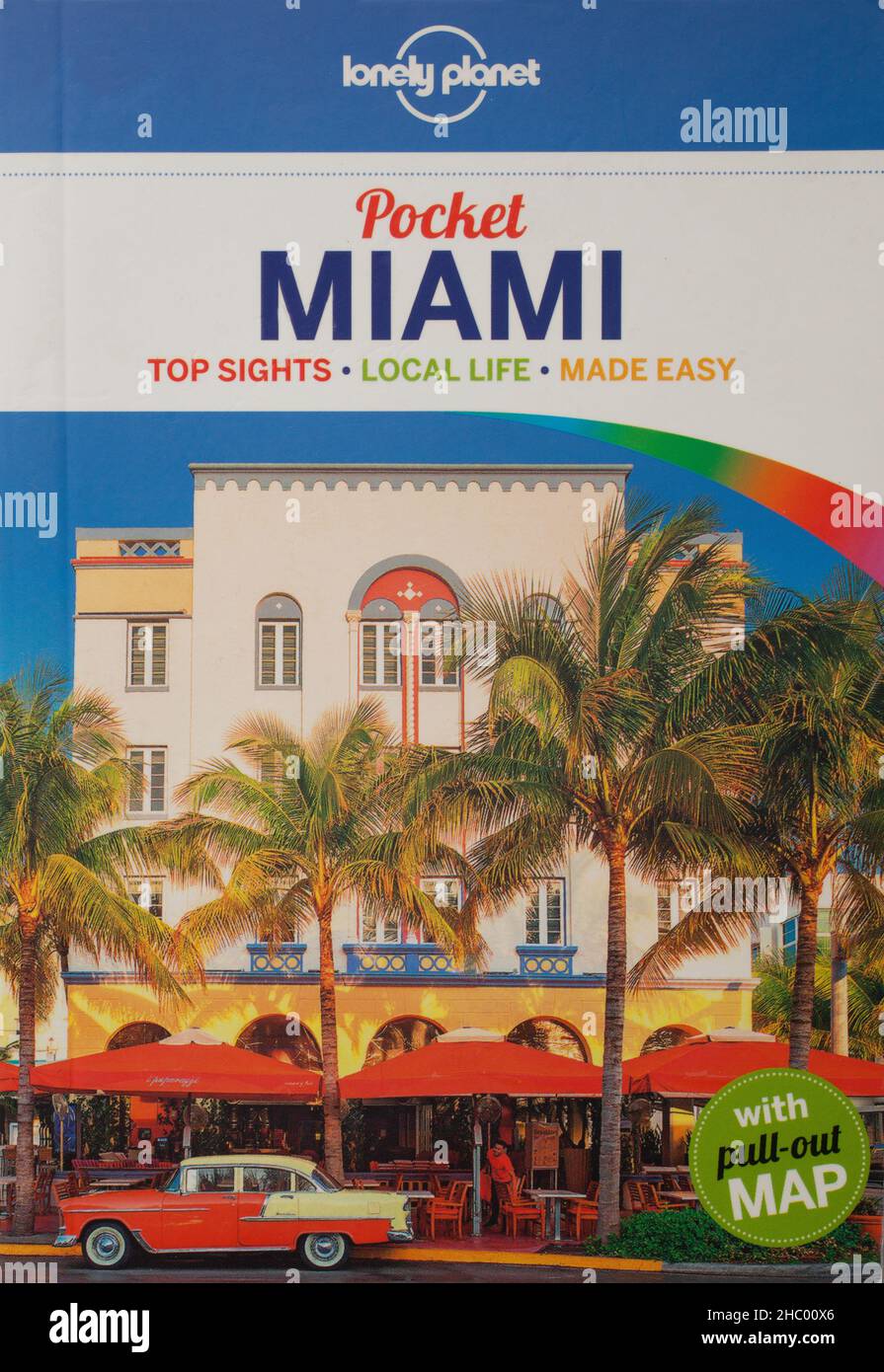 Der Lonely Planet Reiseführer für Miami in den USA Stockfoto