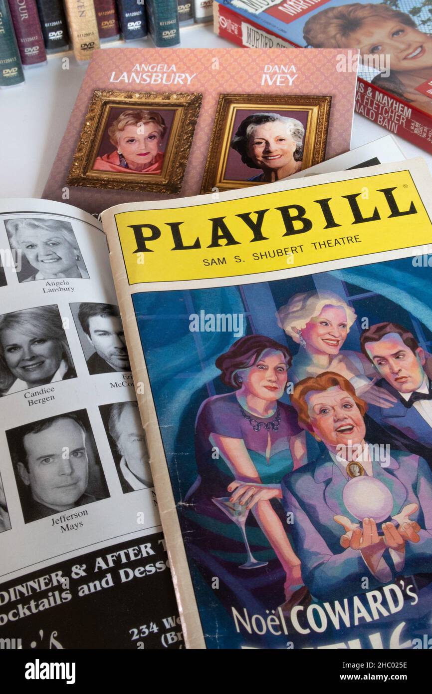 Angela Lansbury spielte in vielen broadway-Stücken in New York City während ihrer Karriere in den USA Stockfoto