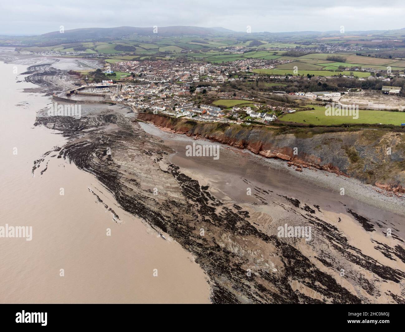 Jurassic Coast at Watchet, Somerset, England Stockfoto