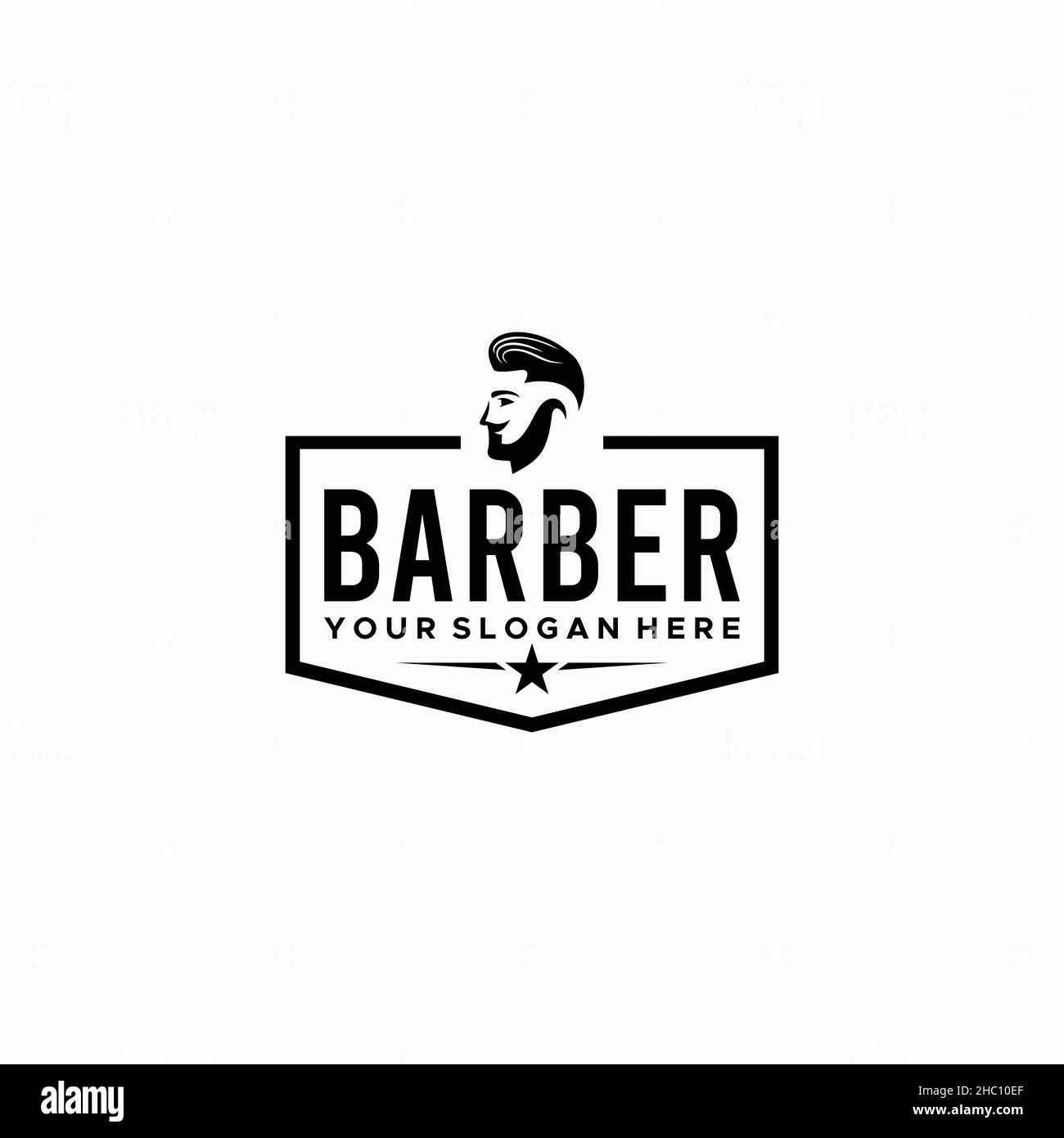 Minimalistisches Design FRISEUR Friseursalon Logo Design Stock Vektor