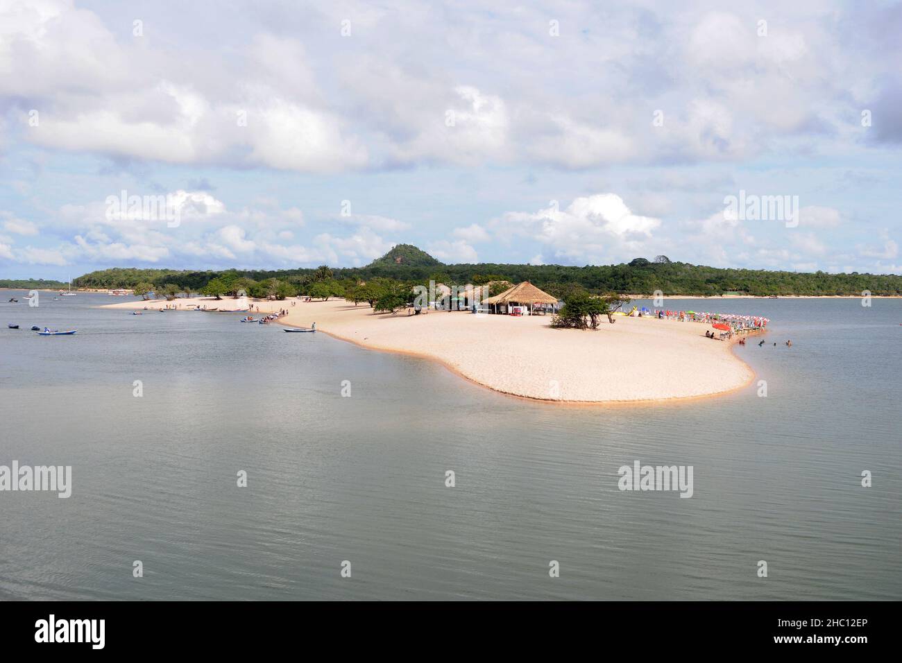 Alter do Chão,Brasilien,21. November 2021. Blick auf die Insel der Liebe in Alter do Chão, Bundesstaat Pará, nördliche Region Stockfoto