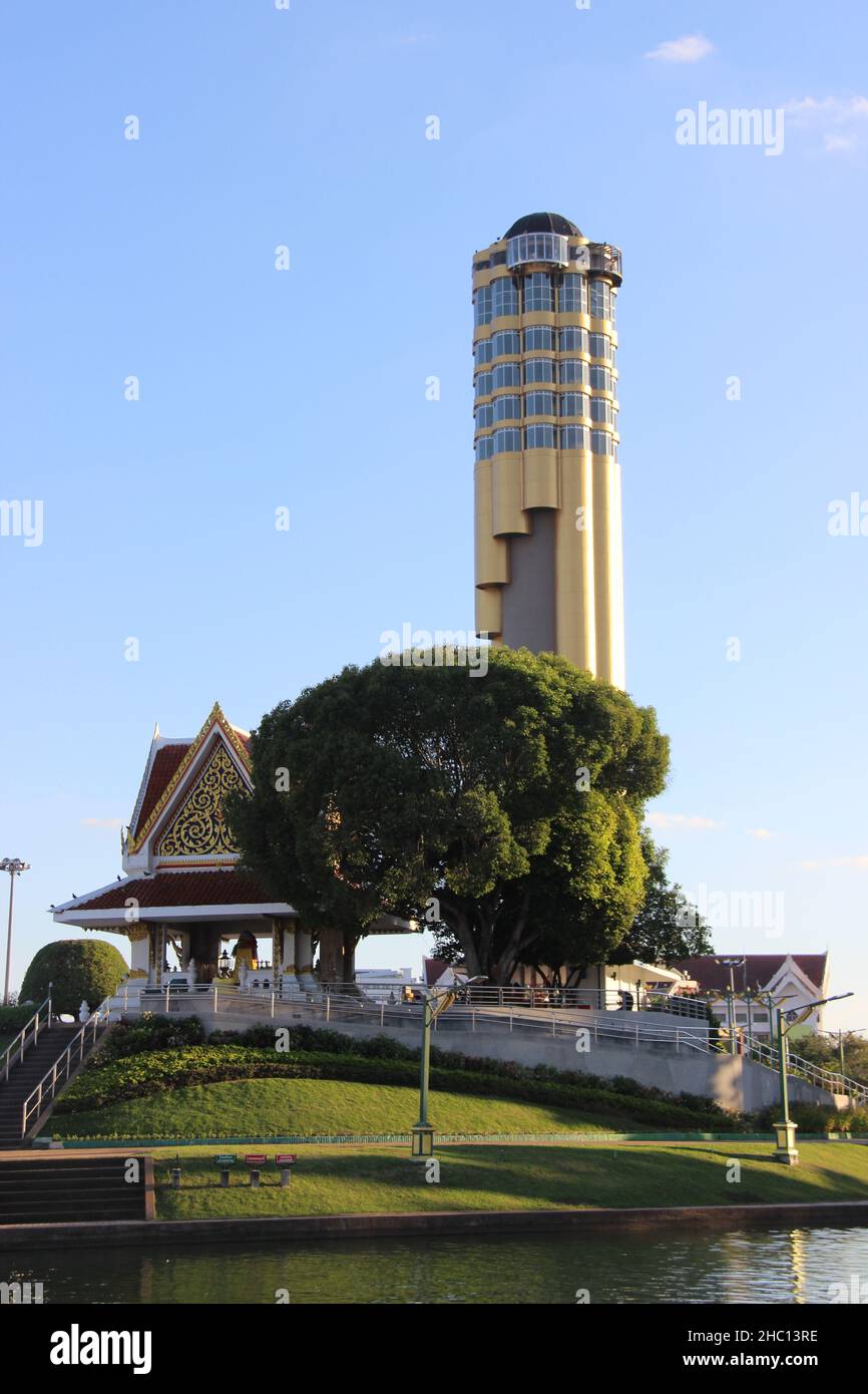 Fotografische Aufnahmen aus dem Nordosten Thailands, aufgenommen in buddhistischen Tempeln in und um ROI et, der kulturellen Hauptstadt Isaans. Stockfoto