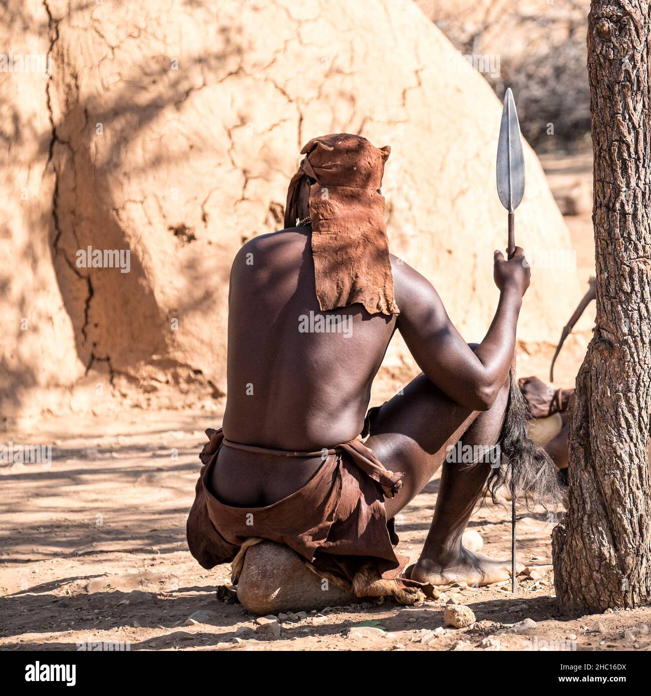 Der Himba-Tribu ist ein semi-nomadischer, pastoraler Stamm im Norden Namibias Stockfoto