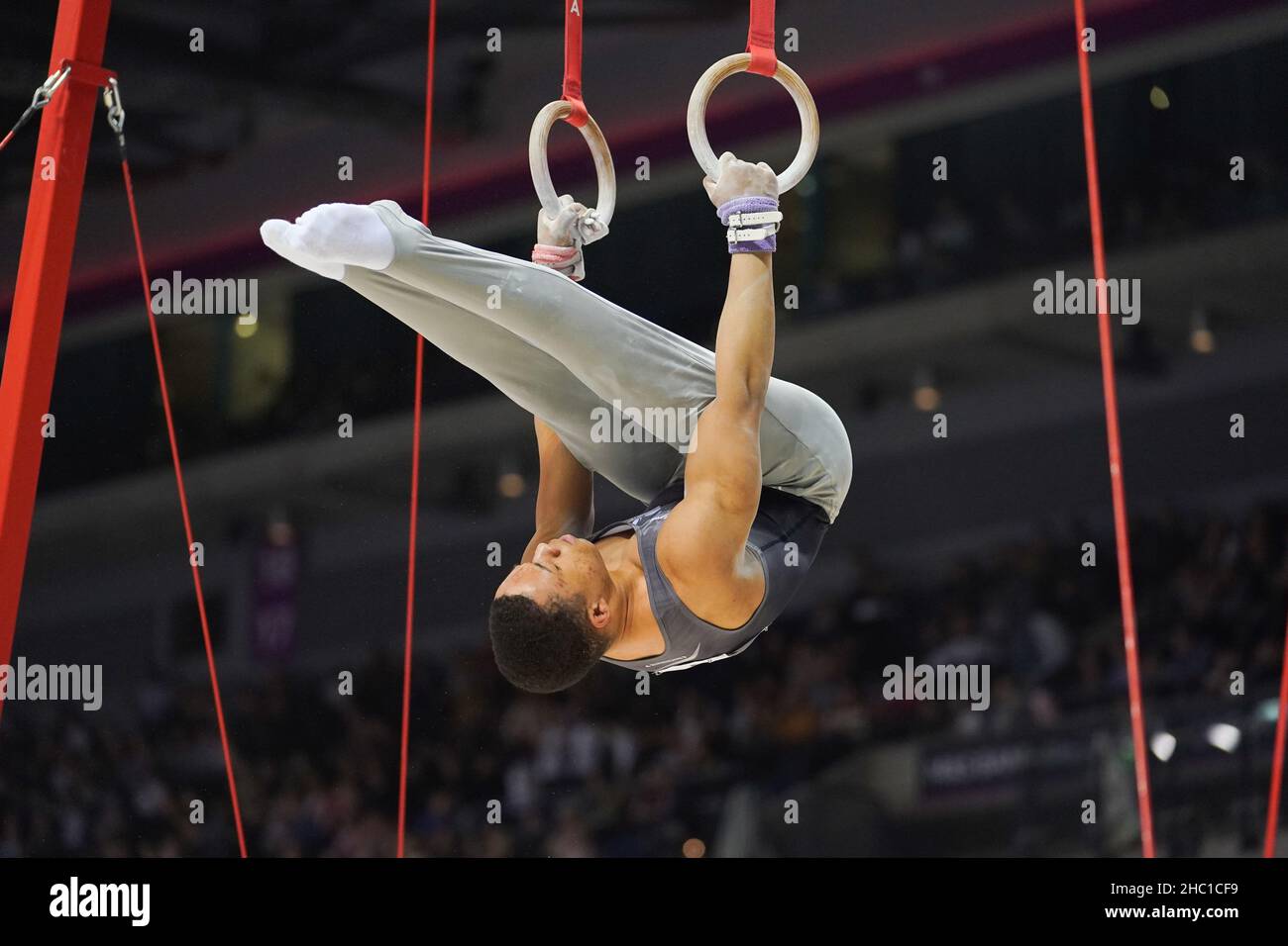 British Championships 2019. Samstag Herren Senior rundum. Joe Fraser Stockfoto
