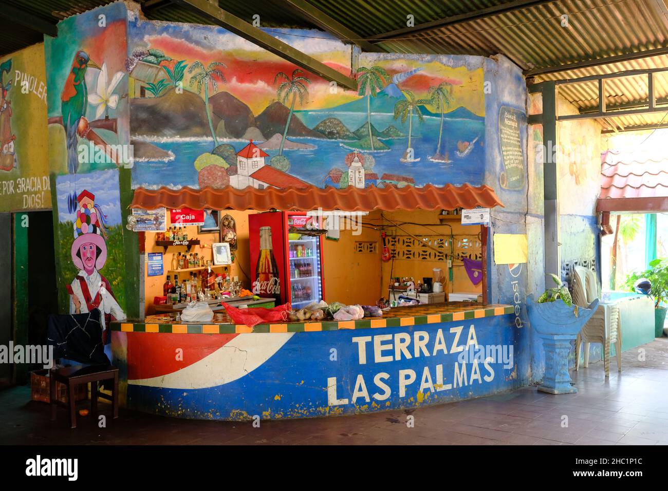 Nicaragua Granada Las Isletas de Granada - Inselchen von Granada - Lebensmittelgeschäft Fährstation Stockfoto