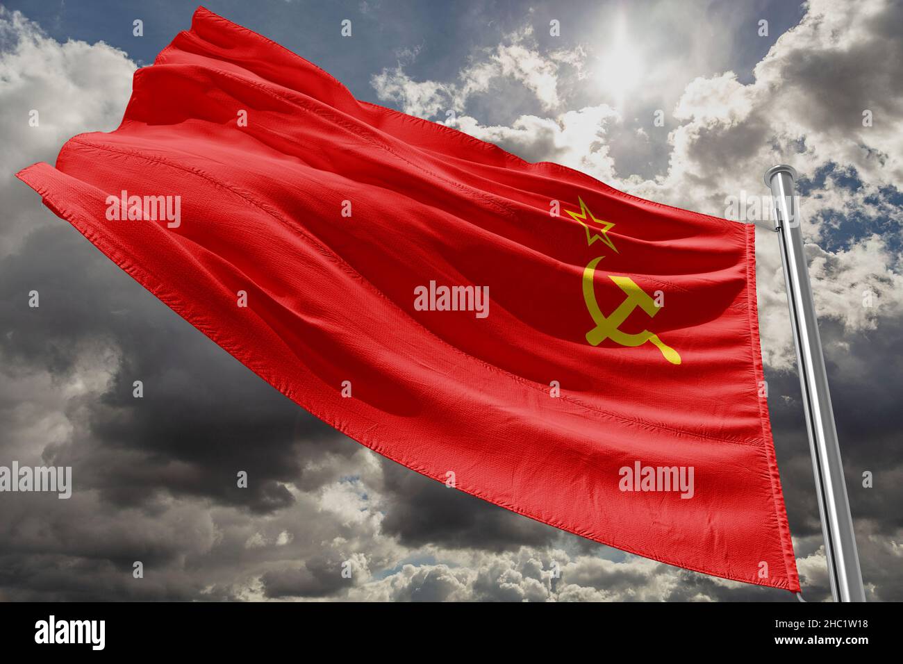 Flagge der Sowjetunion Stockfoto