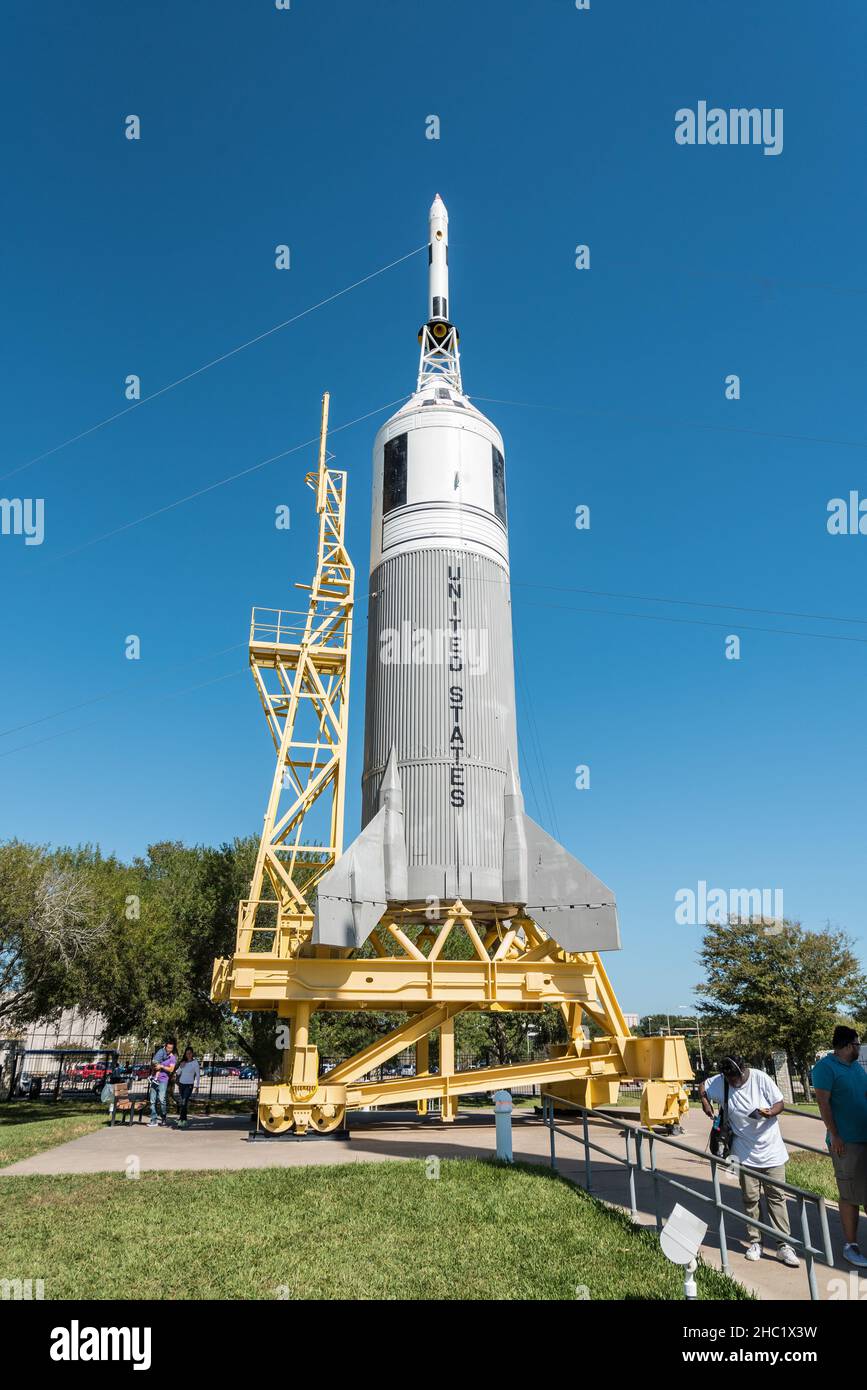 HOUSTON, TEXAS - 02. NOVEMBER 2018: Ein NASA Space Shuttle im Museum in Houston, Texas, USA Stockfoto