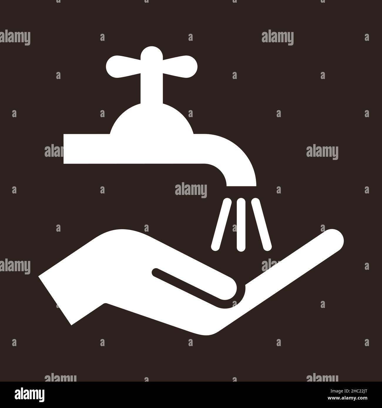 Schild „Wash Hands“. Corona-Virenprävention Stockfoto