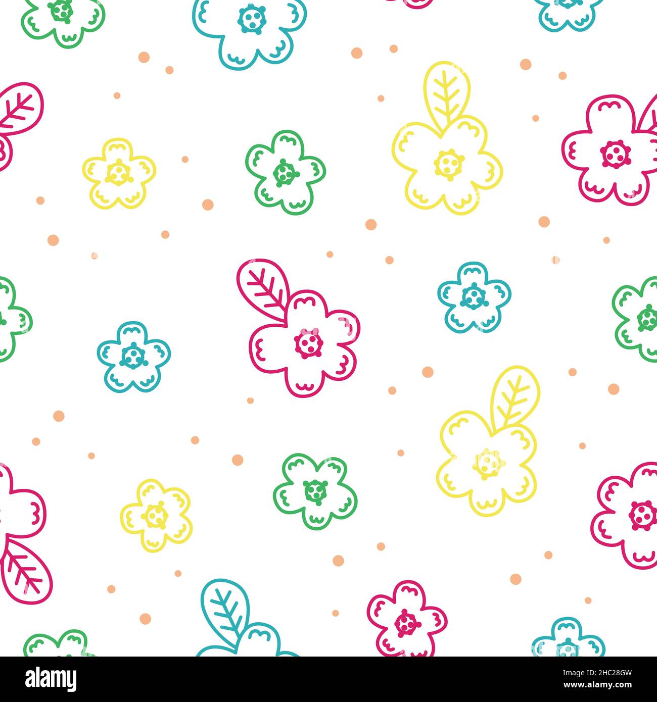 Vektor Hintergrund mit ungewöhnlichen Pflanzen und Blumen. Das botanische Muster. Stock Vektor