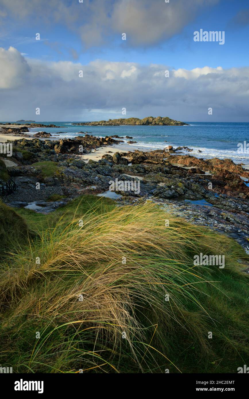 Traigh an t-Suidhe Beach, Isle of Iona. Stockfoto