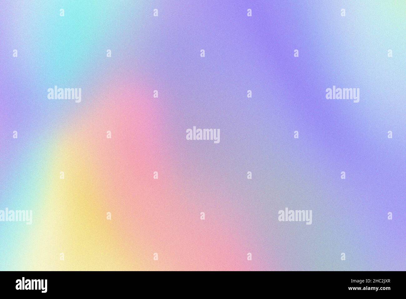 Abstrakter, holographischer Hintergrund mit unscharfem körnigem Verlauf in Pastelltönen Stockfoto