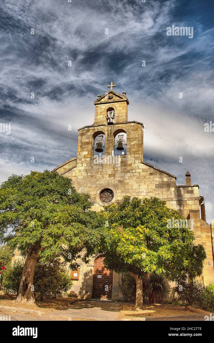 Romanische Kirche von San Andres in Rocamundo. Stockfoto