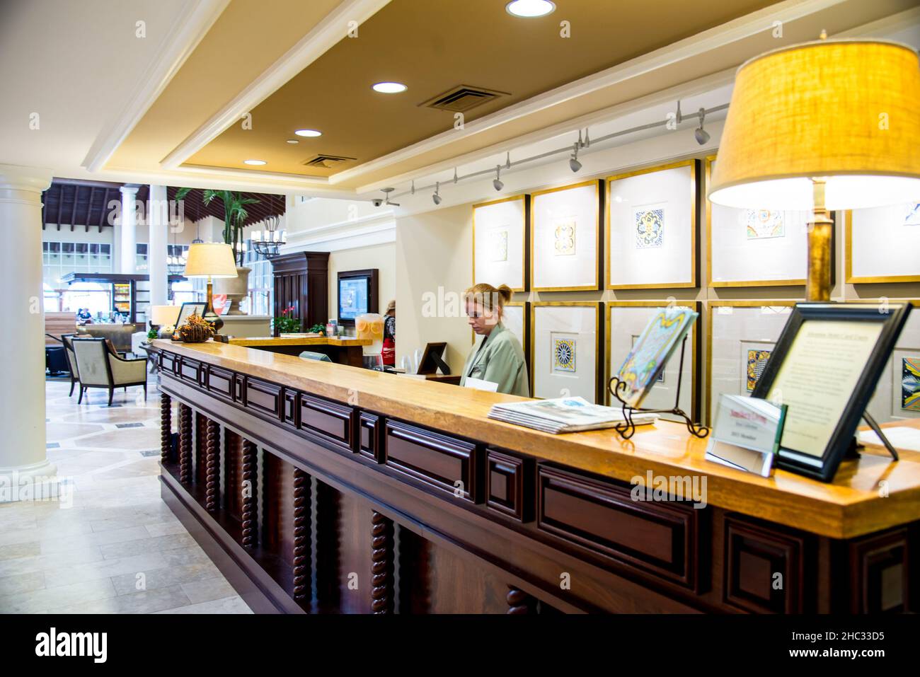 The King and Prince Beach & Golf Resort Interior, St. Simons Island, Georgia, USA Stockfoto