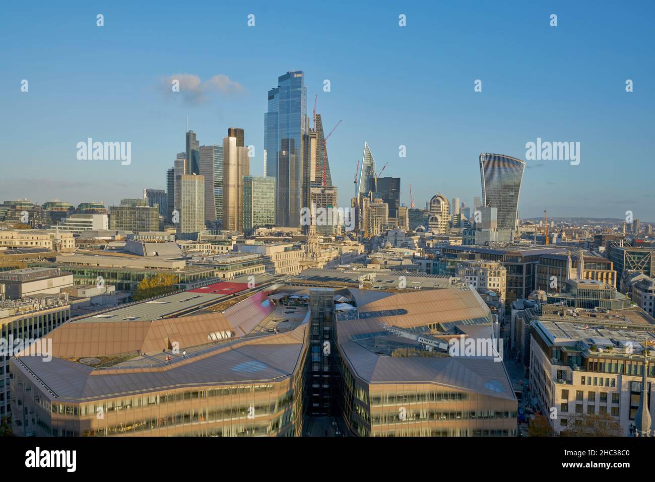 Die Stadt london. Finanzviertel von London. Hohe Türme Stadt Londno Stockfoto