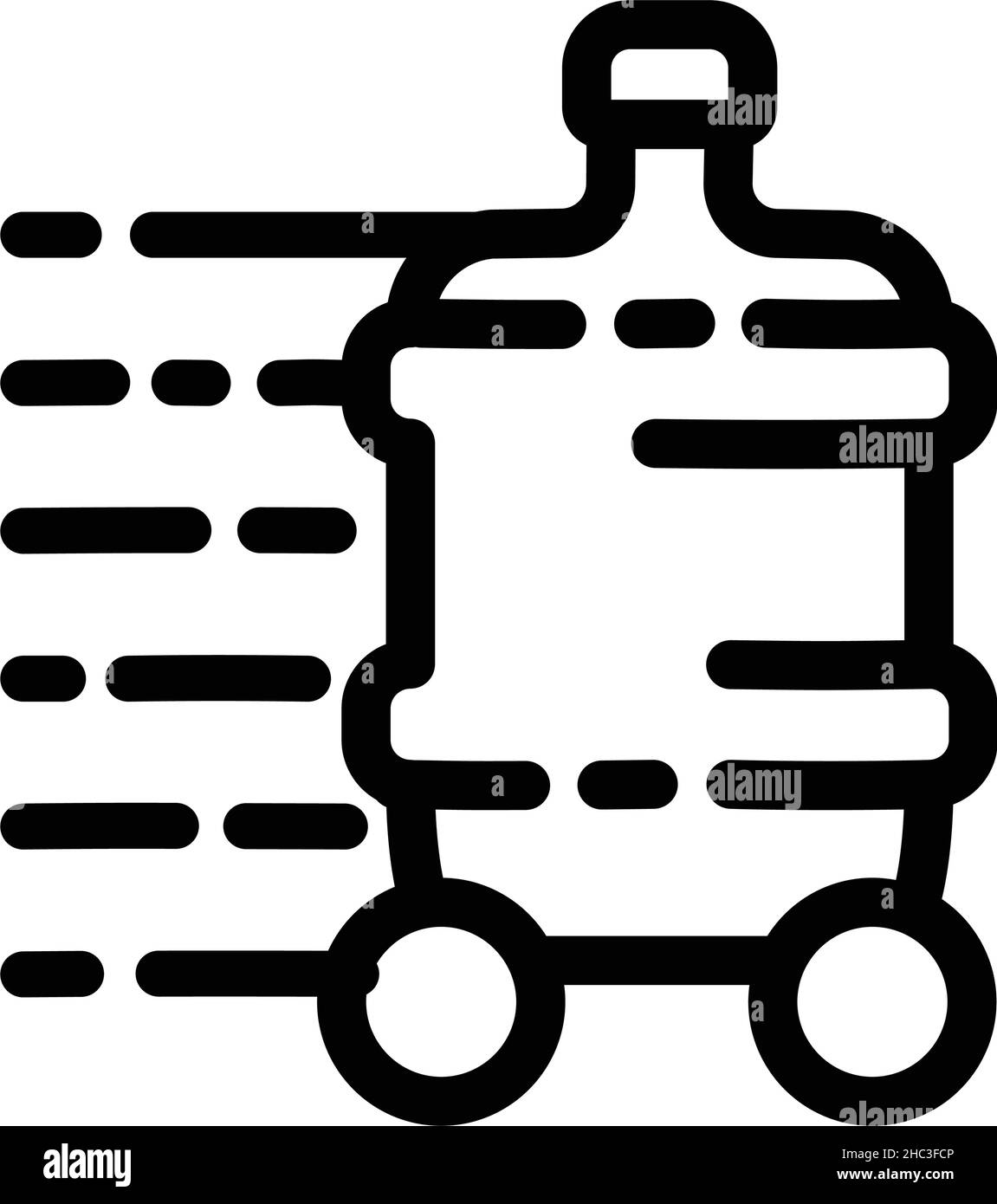 Umrisssymbol der Wasserflasche aus Kunststoff. Reinigen Sie die Quelle oder das gereinigte Wasser. Vektor-Illustration einfacher Design-Stil für Web-, Mobil-und Infografiken isoliert o Stock Vektor