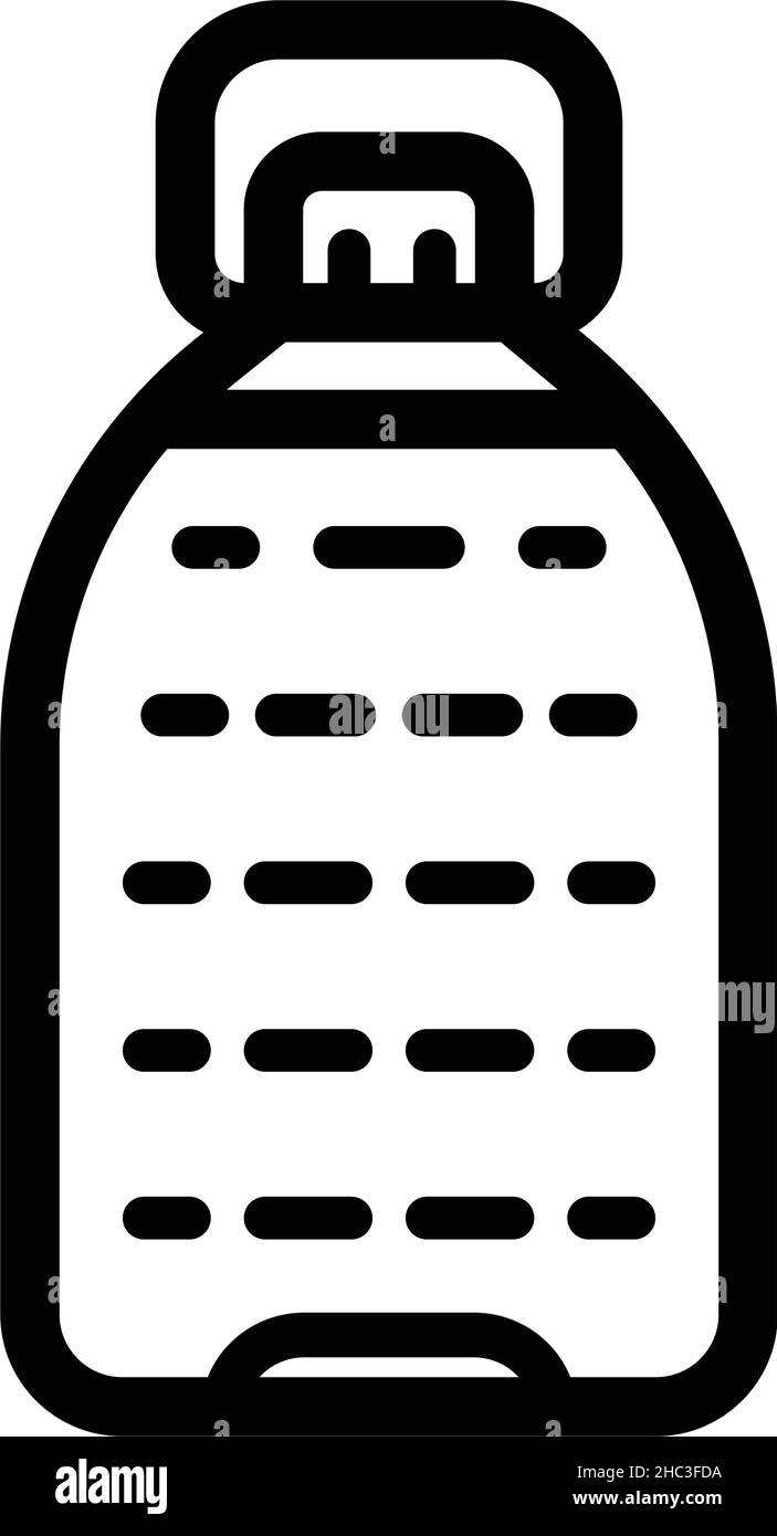 Umrisssymbol der Wasserflasche aus Kunststoff. Reinigen Sie die Quelle oder das gereinigte Wasser. Vektor-Illustration einfacher Design-Stil für Web-, Mobil-und Infografiken isoliert o Stock Vektor