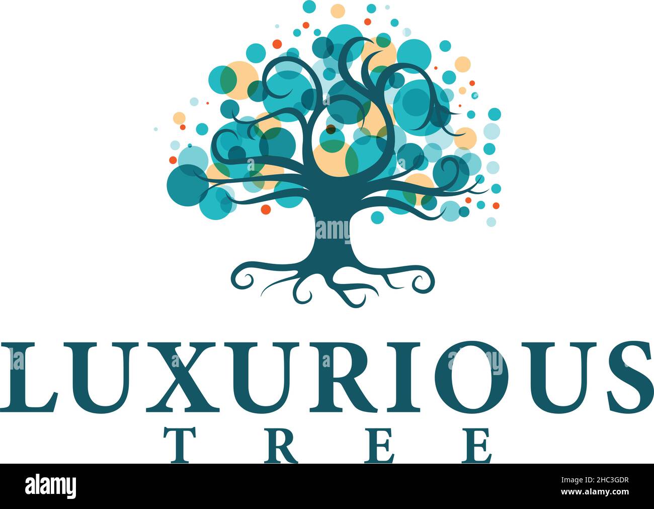 Modernes Design LUXURIÖSES Blattgold-Logo-Design Stock Vektor