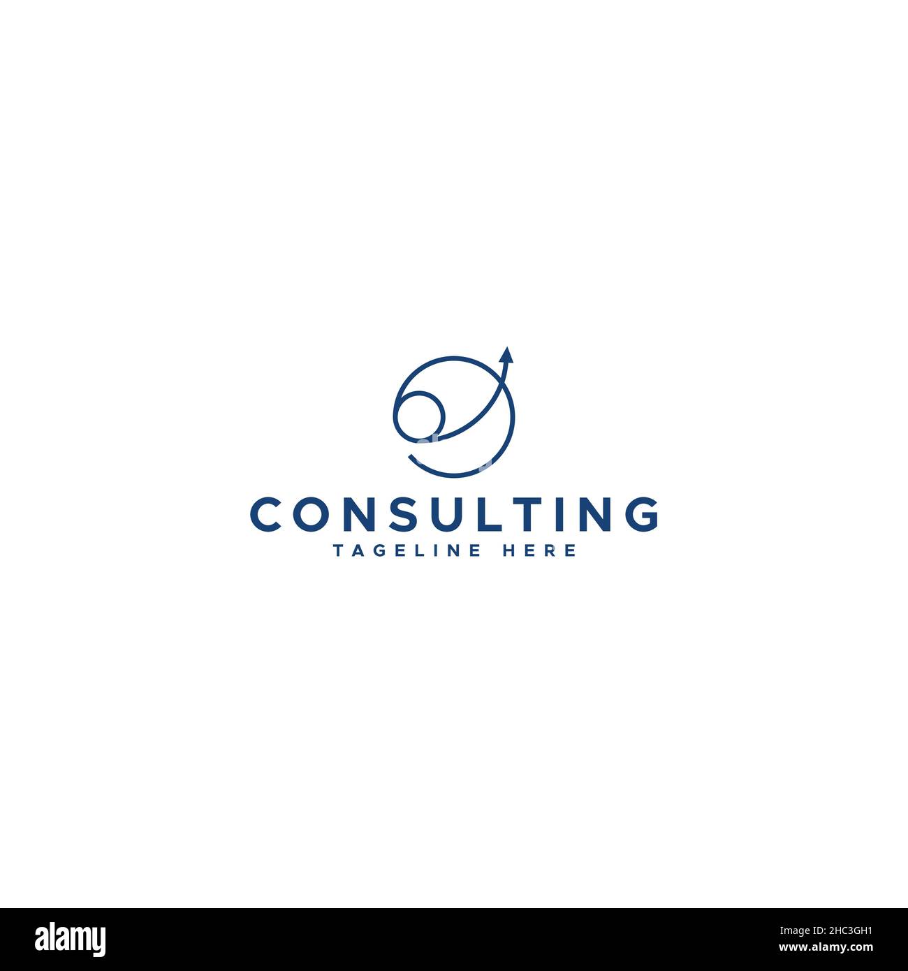 Modernes Design CONSULTING Strategie Logo Design Stock Vektor