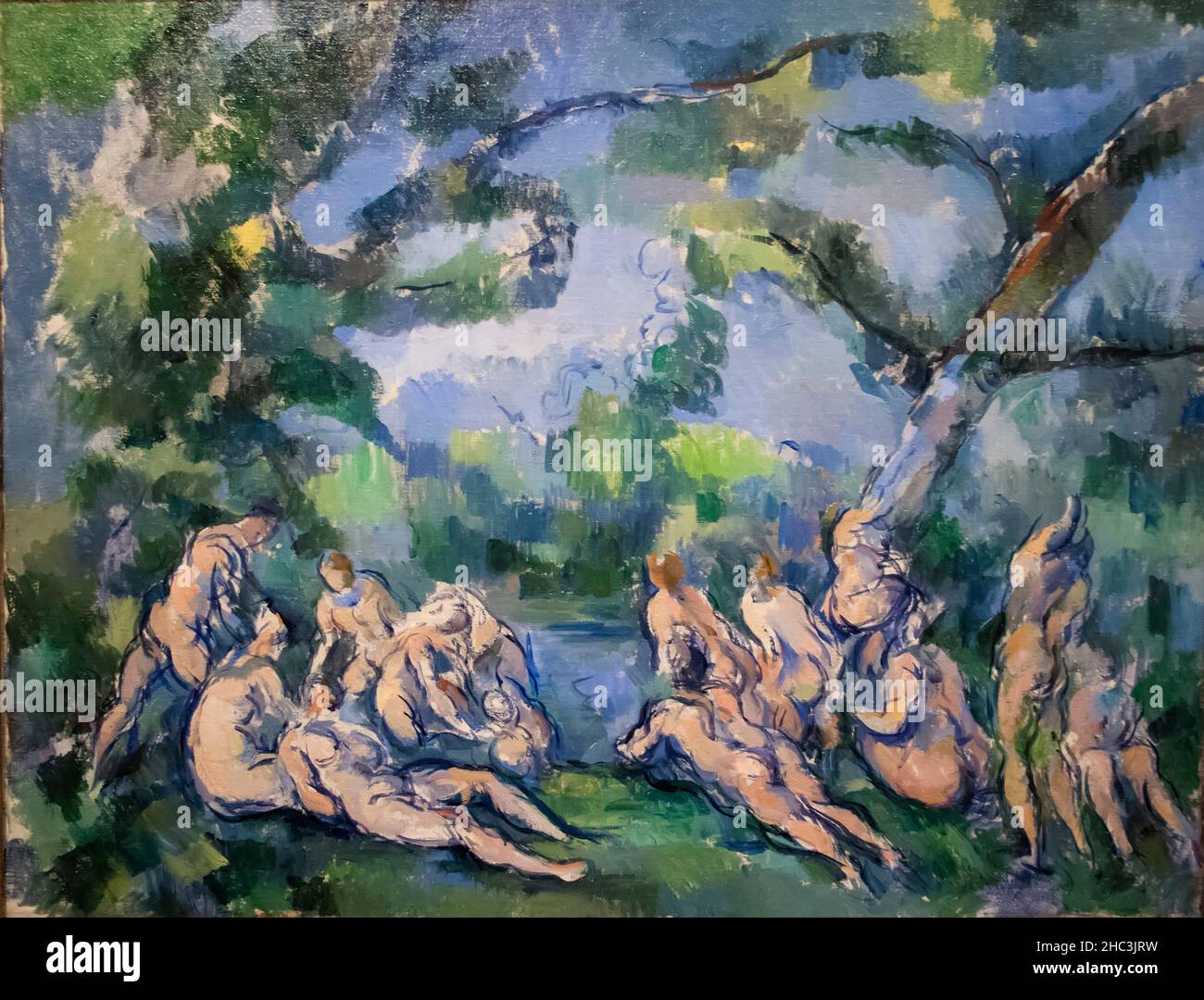 The Bathers (Les Grandes Baigneuses) von Paul Cézanne im Art Institute of Chicago, Chicago, Illinois, USA Stockfoto