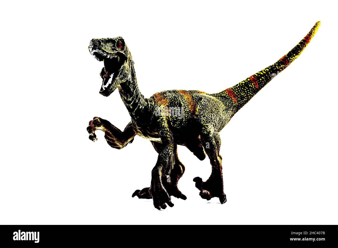 Stilisiertes Bild eines Spielzeug-Dinosauriers Stockfoto