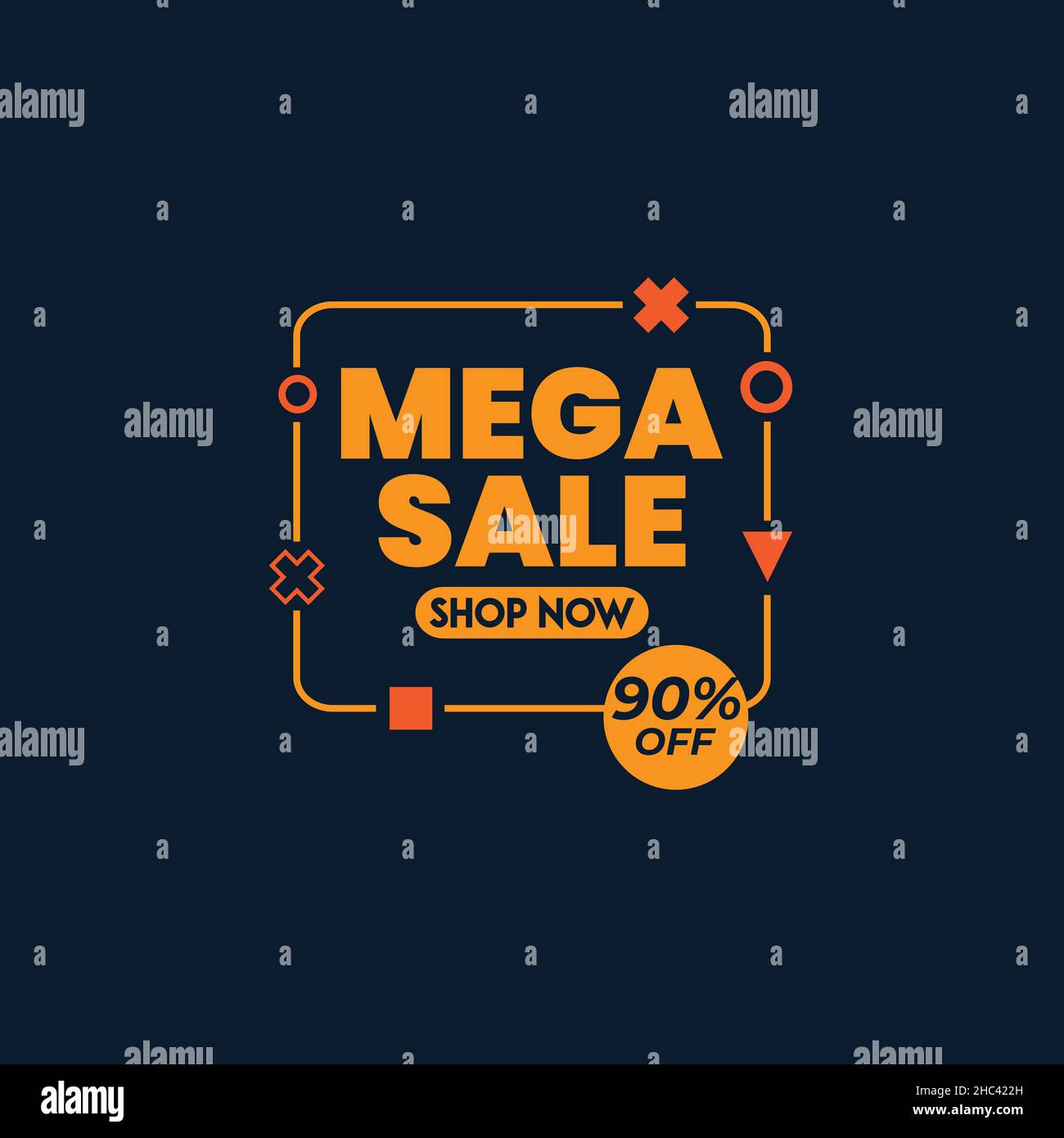 Sonderangebot Rabatt Vektor-Banner oder Mega Sale Deal. Set von Etiketten und Sticker zum Verkauf, Produktförderung, Sonderangebot, Shopping, E-Commerce. V Stock Vektor