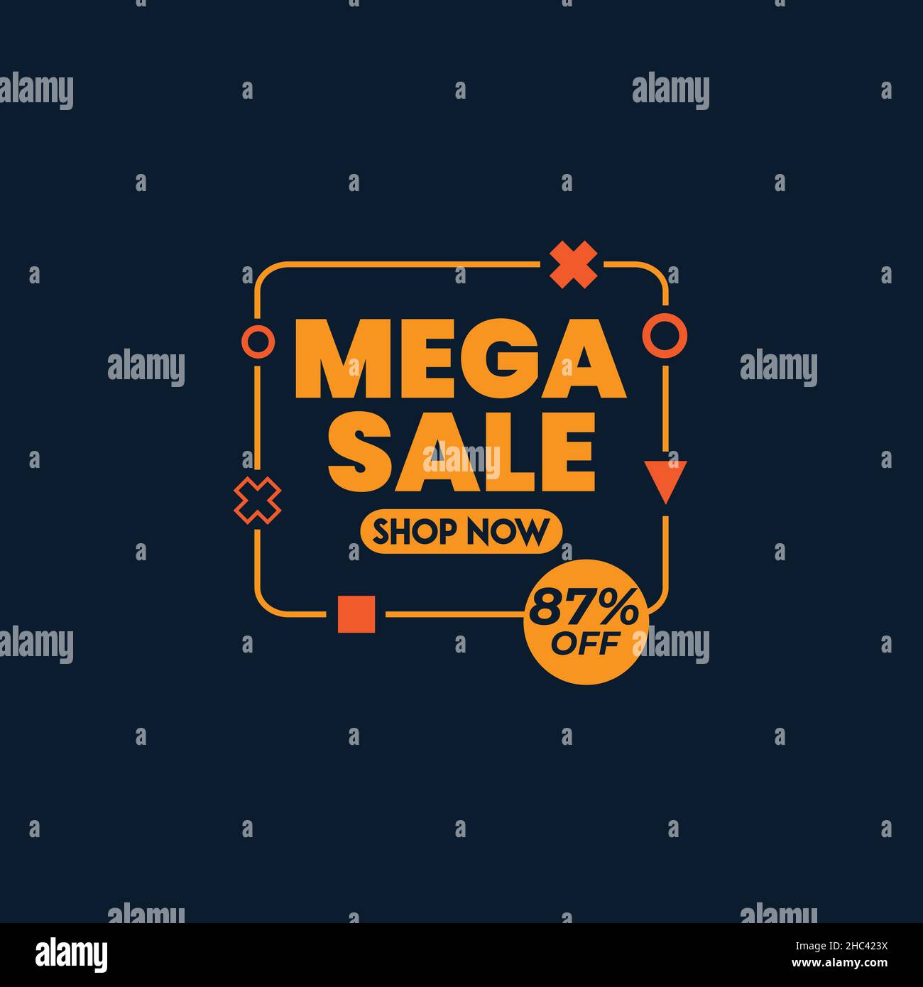 Sonderangebot Rabatt Vektor-Banner oder Mega Sale Deal. Set von Etiketten und Sticker zum Verkauf, Produktförderung, Sonderangebot, Shopping, E-Commerce. V Stock Vektor