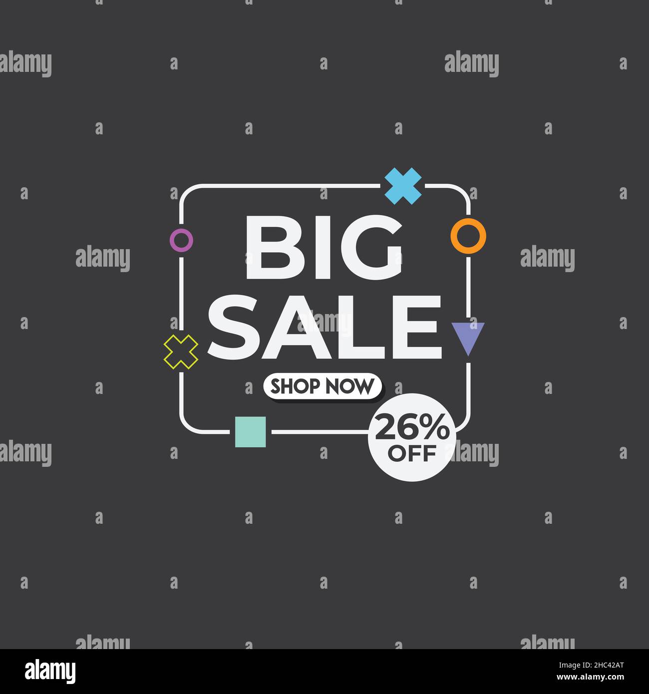 Sonderangebot Rabatt Vektor-Banner oder Mega Sale Deal. Set von Etiketten und Sticker zum Verkauf, Produktförderung, Sonderangebot, Shopping, E-Commerce. V Stock Vektor