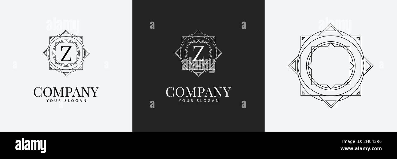 Art Deco kreative Logo Vorlage vintage Monogramm Stock Vektor