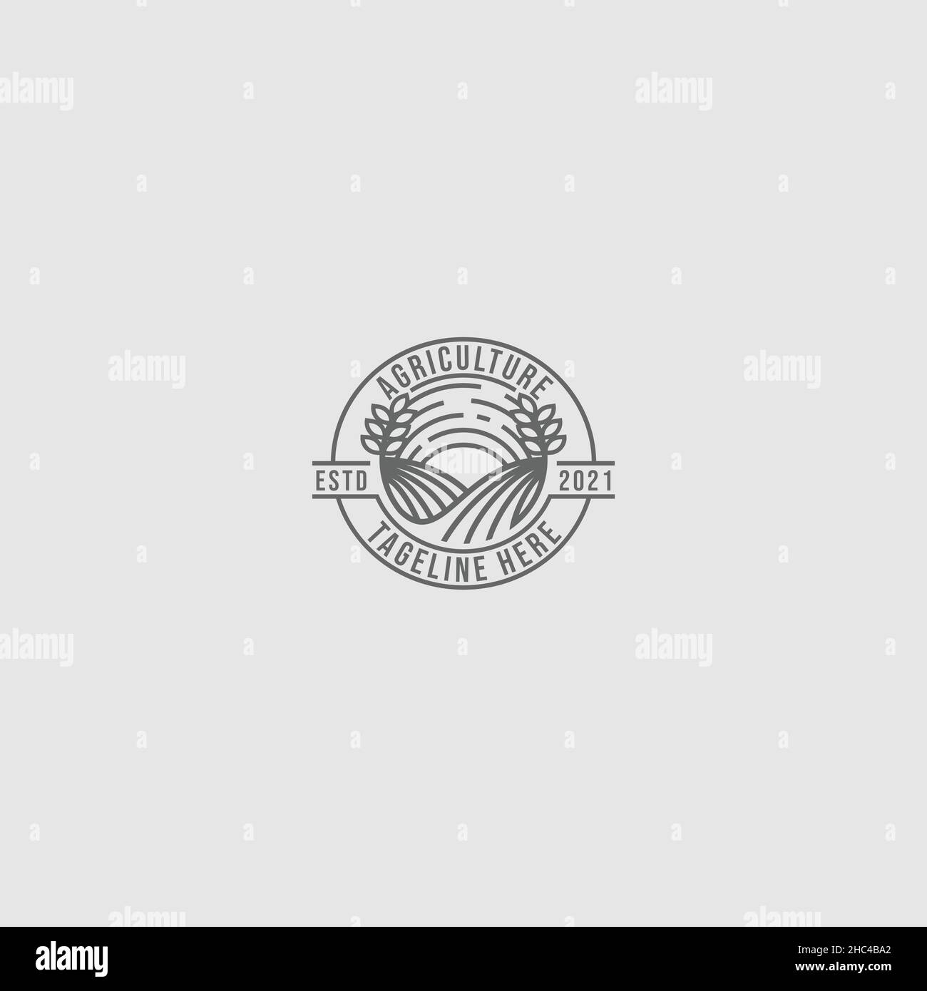 Moderne Silhouette LANDWIRTSCHAFT Land Logo-Design Stock Vektor