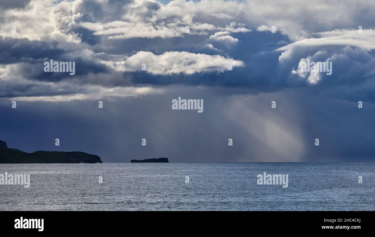 Stürmischer Himmel Vor Balnakeil Beach Stockfoto