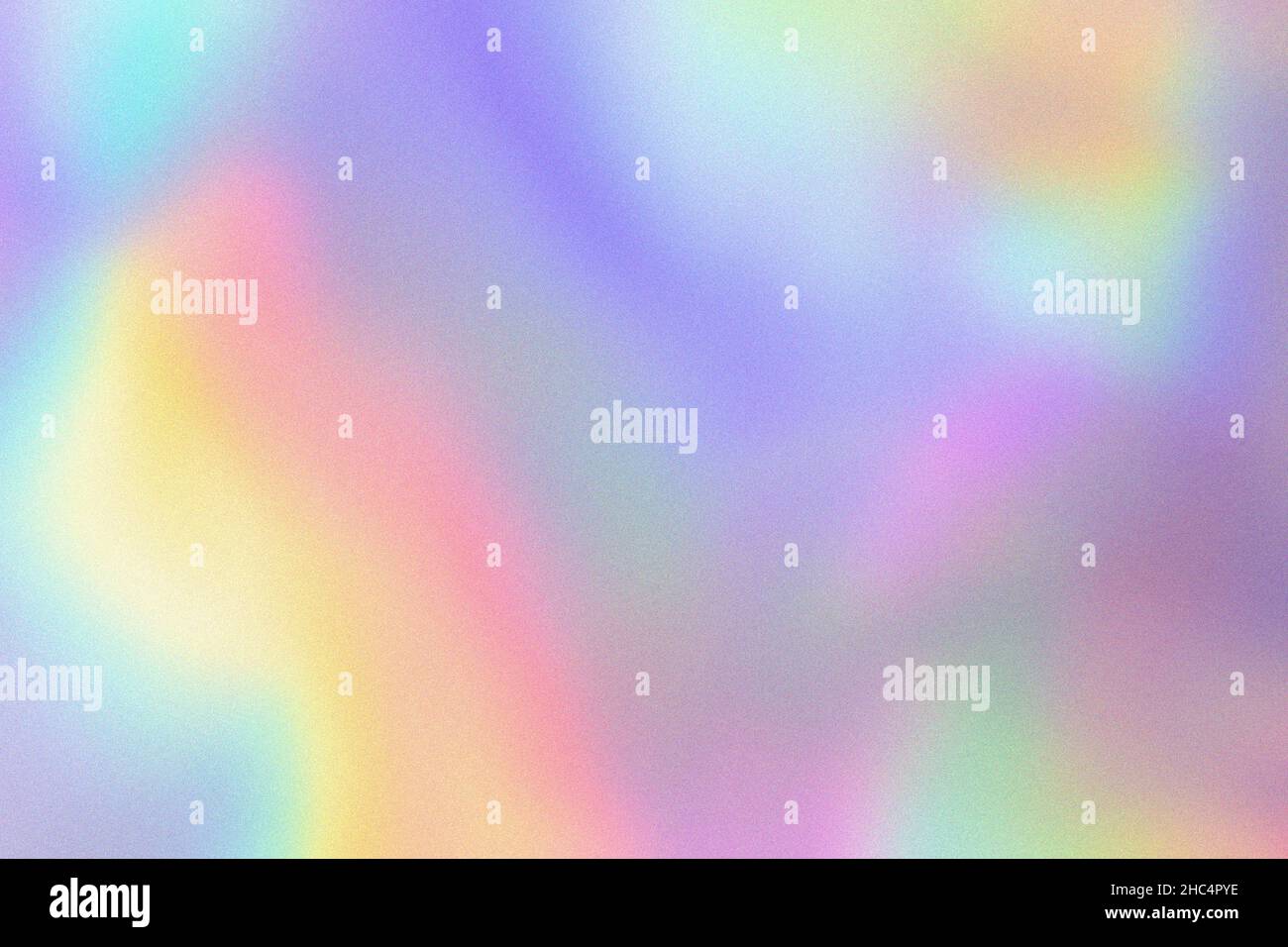 Abstrakter, holographischer Hintergrund mit unscharfem körnigem Verlauf in Pastelltönen Stockfoto