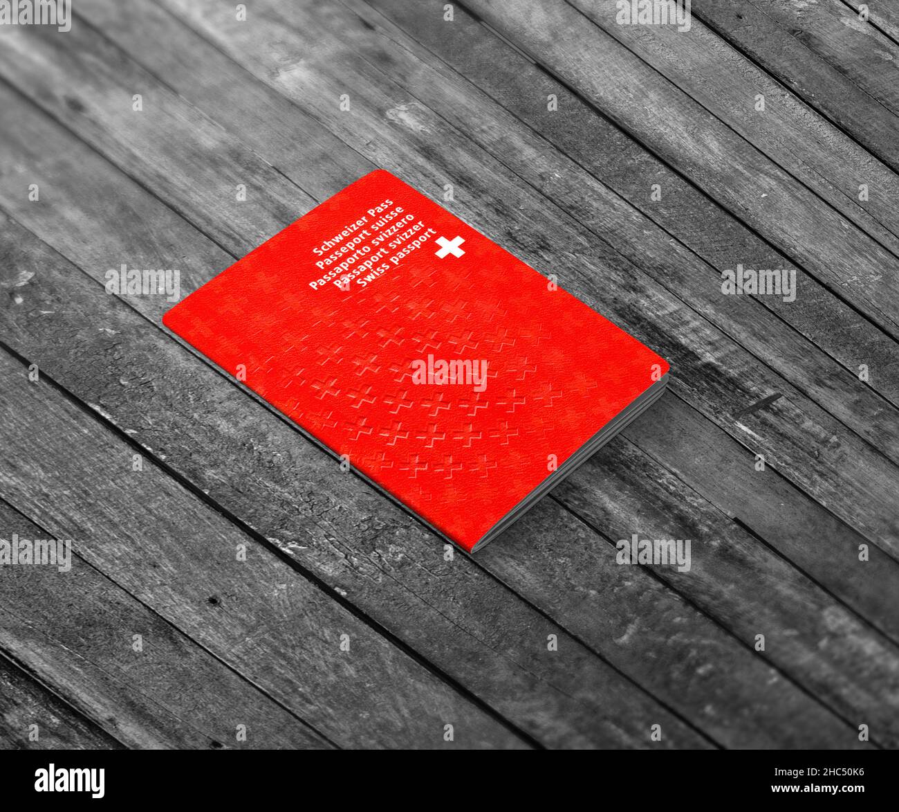 schweizer Pass, offizieller Pass der schweiz Stockfoto