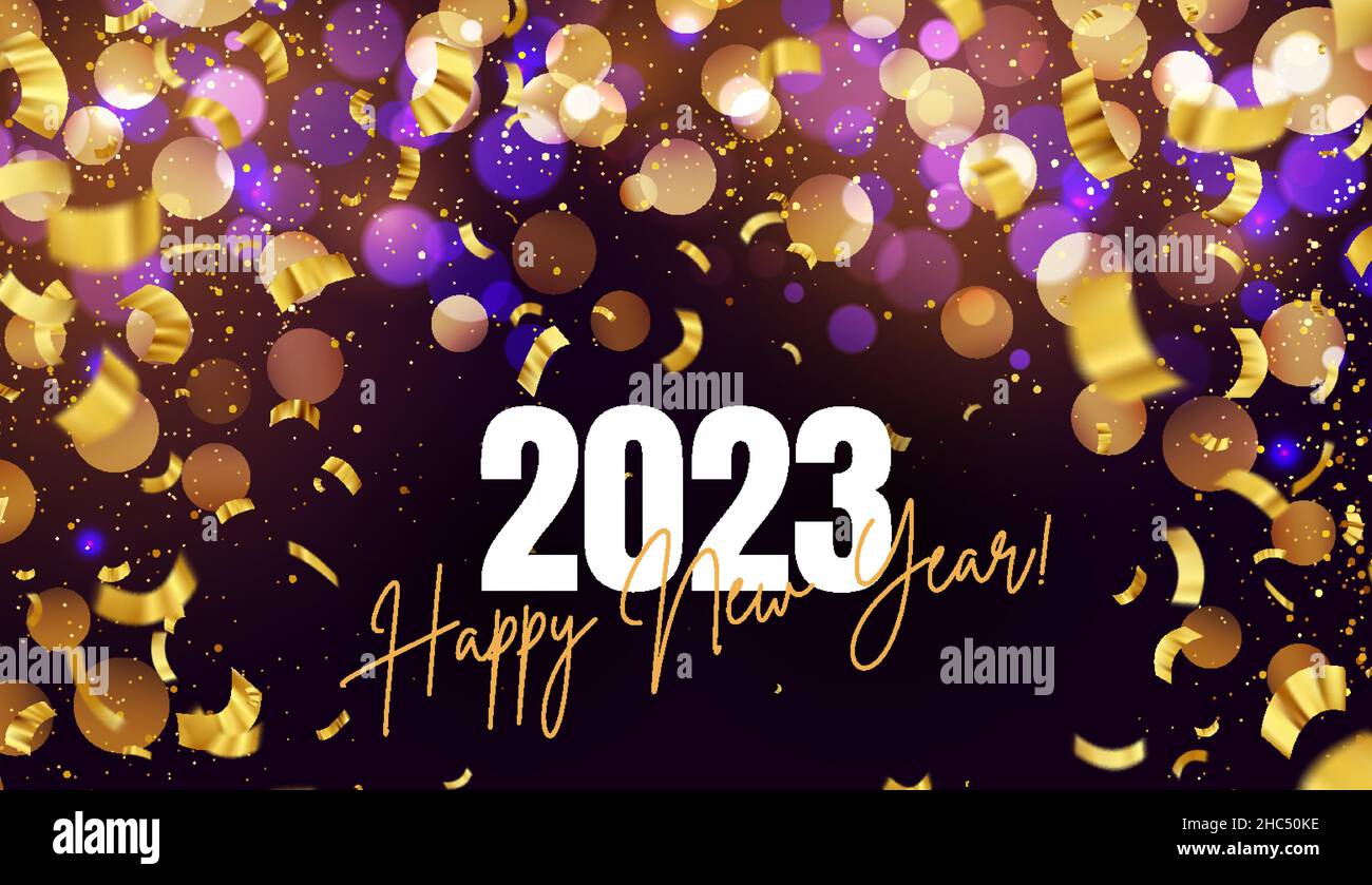 Happy New Year Luxus Hintergrund mit goldenen Glitzer funkelt Stock Vektor