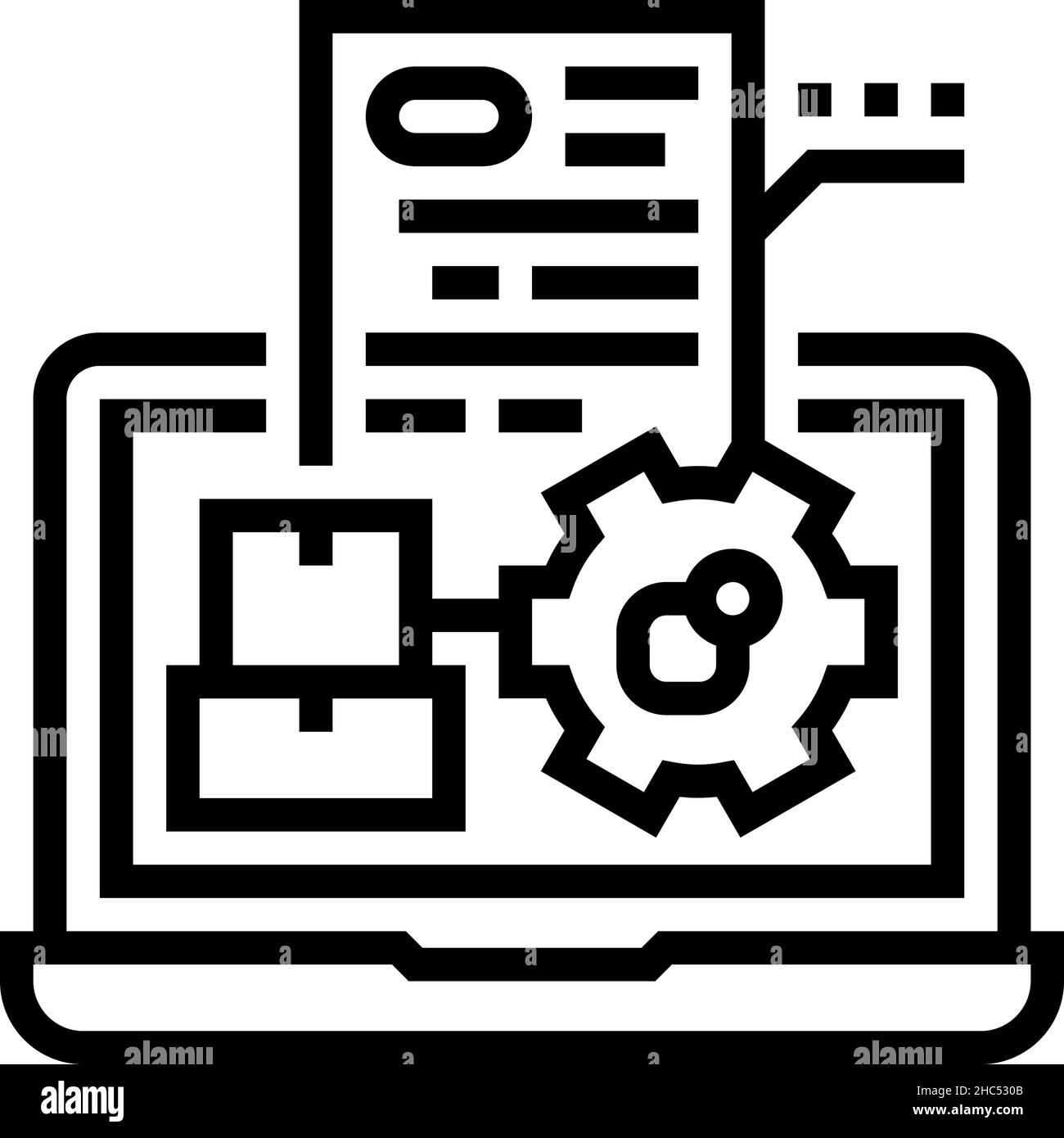 Darstellung des symbols für die mrp-Prozesslinie Stock Vektor