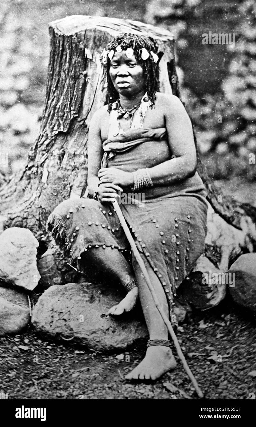 Zulu Woman, Afrika, Anfang 1900s Stockfoto