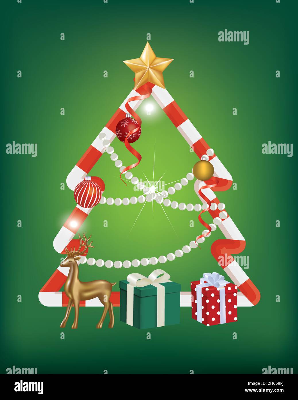 Frohes neues Jahr Karte. vector Stock Vektor